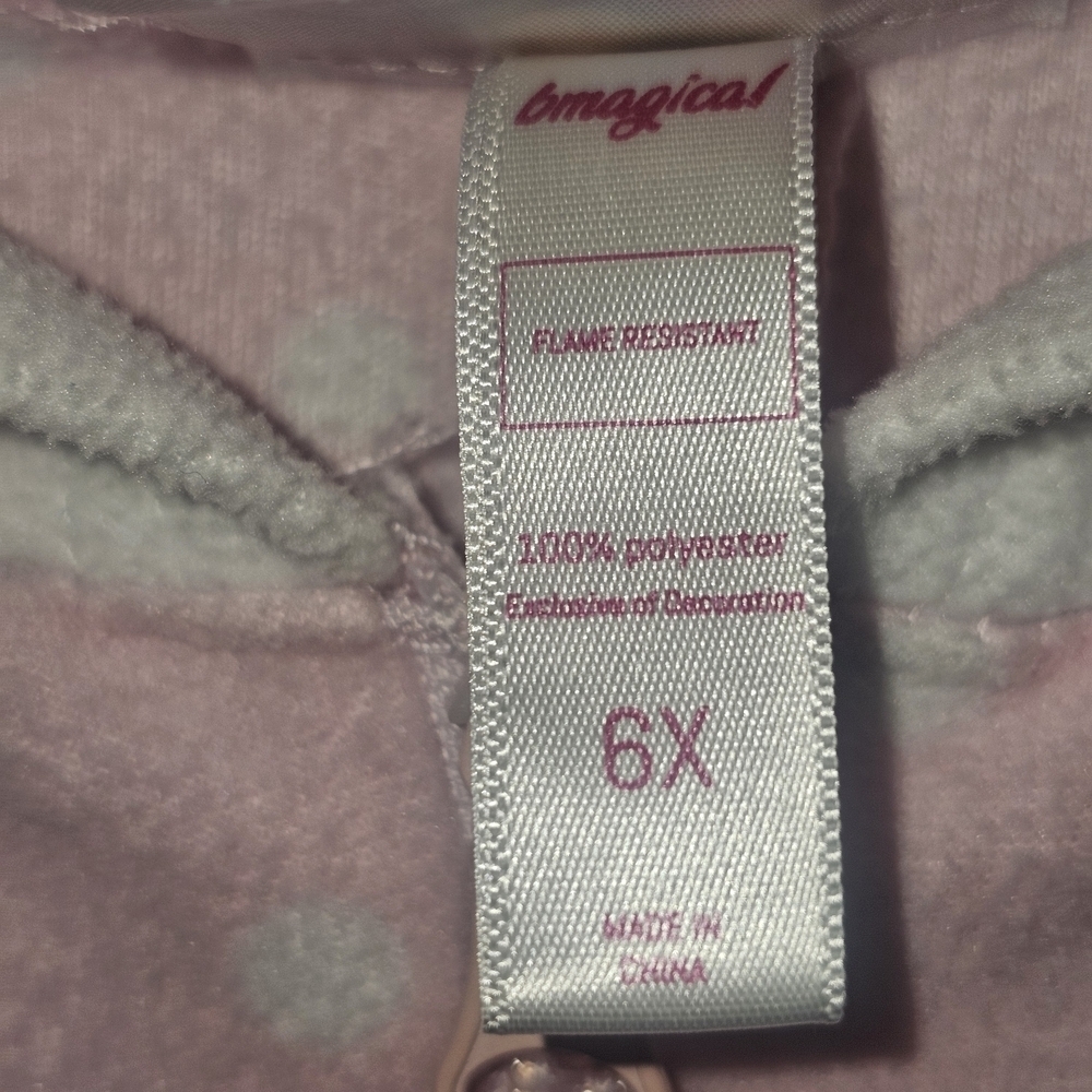 Pink Polka Dot Hooded Pajama Set with Tulle Skirt - Picture 9 of 11